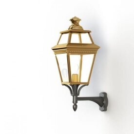 Place des Vosges 03.04. | Messing-Wandleuchte mit geradem Wandarm von Roger Pradier